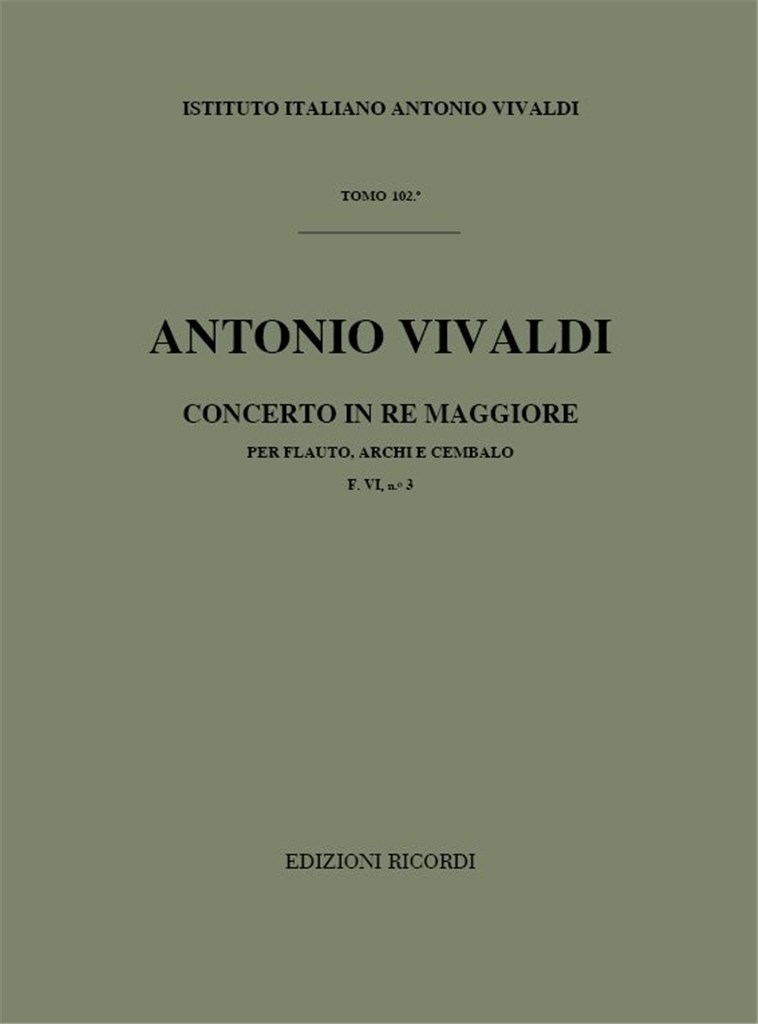 Concerti Per Fl., Archi E B.C.: In Re Rv 427